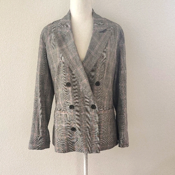 Who What Weat Women's Gray Double-Breasted Blazer Size Small - Picture 1 of 9